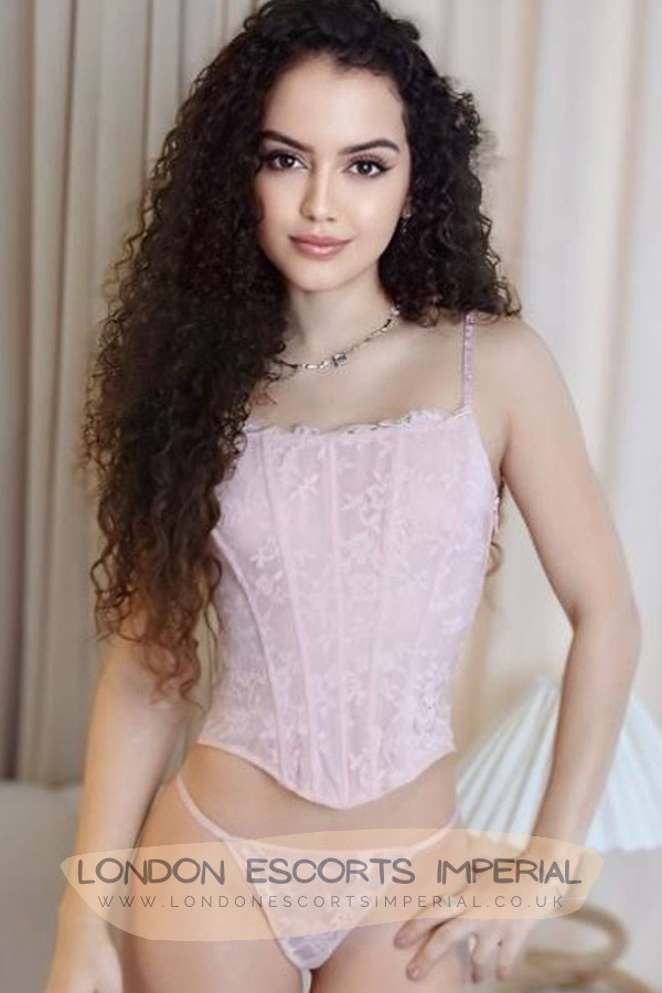 London Escort Girl Curly Young Flat Chested 30A